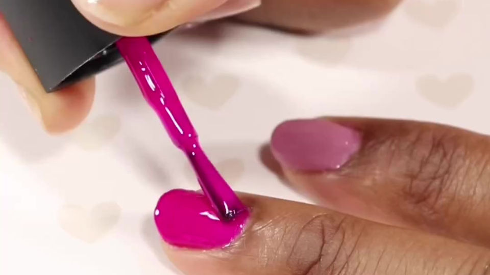 DEMIblue-80s Lipstick and Pink Panties Nail Polish Application Demor